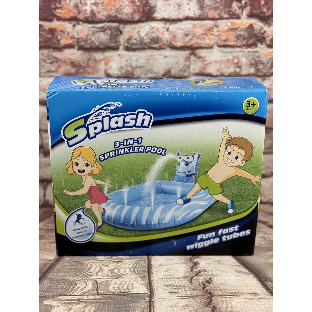 Inflatable 3in1 Splash Pad, Sprinkle Play Mat for Toddlers - Ages 2-3